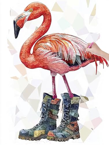 Diamond Painting Flamingo, 5D Diamant Painting Bilder Erwachsene und Anfänger, Diamant Malerei Bastelset Erwachsene, DIY Mosaikherstellung Basteln für Geschenke und Wanddeko Wohnzimmer, 40x50cm, W-9 Diamond Painting Flamingo, 5D Diamant Painting Bilder Erwachsene und Anfänger, Diamant Malerei Bastelset Erwachsene, DIY Mosaikherstellung Basteln für Geschenke und Wanddeko Wohnzimmer, 40x50cm, W-9 von LXingzun