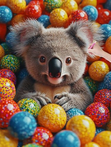 Diamond Painting Koala, 5D Diamant Painting Bilder Erwachsene und Anfänger, Diamant Malerei Bastelset Erwachsene, DIY Mosaikherstellung Basteln für Geschenke und Wanddeko Wohnzimmer, 50x70cm, E-39 Diamond Painting Koala, 5D Diamant Painting Bilder Erwachsene und Anfänger, Diamant Malerei Bastelset Erwachsene, DIY Mosaikherstellung Basteln für Geschenke und Wanddeko Wohnzimmer, 50x70cm, E-39 von LXingzun