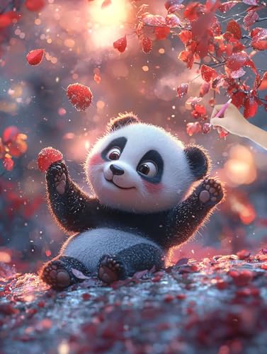 Diamond Painting Panda, 5D Diamant Painting Bilder Erwachsene und Anfänger, Diamant Malerei Bastelset Erwachsene, DIY Mosaikherstellung Basteln für Geschenke und Wanddeko Wohnzimmer, 40x50cm, U-25 Diamond Painting Panda, 5D Diamant Painting Bilder Erwachsene und Anfänger, Diamant Malerei Bastelset Erwachsene, DIY Mosaikherstellung Basteln für Geschenke und Wanddeko Wohnzimmer, 40x50cm, U-25 von LXingzun