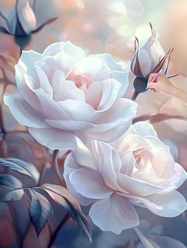 Diamond Painting Rose, 5D Diamant Painting Bilder Erwachsene und Anfänger, Diamant Malerei Bastelset Erwachsene, DIY Mosaikherstellung Basteln für Geschenke und Wanddeko Wohnzimmer, 30x40cm, T-25 Diamond Painting Rose, 5D Diamant Painting Bilder Erwachsene und Anfänger, Diamant Malerei Bastelset Erwachsene, DIY Mosaikherstellung Basteln für Geschenke und Wanddeko Wohnzimmer, 30x40cm, T-25 von LXingzun