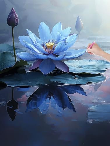 Diamond Painting Seerose, 5D Diamant Painting Bilder Erwachsene und Anfänger, Diamant Malerei Bastelset Erwachsene, DIY Mosaikherstellung Basteln für Geschenke und Wanddeko Wohnzimmer, 30x40cm, W-71 Diamond Painting Seerose, 5D Diamant Painting Bilder Erwachsene und Anfänger, Diamant Malerei Bastelset Erwachsene, DIY Mosaikherstellung Basteln für Geschenke und Wanddeko Wohnzimmer, 30x40cm, W-71 von LXingzun