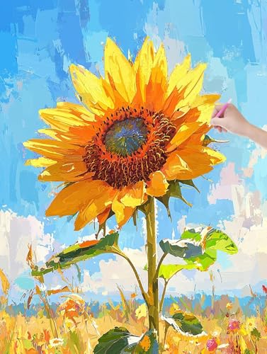 Diamond Painting Sonnenblume, 5D Diamant Painting Bilder Erwachsene und Anfänger, Diamant Malerei Bastelset Erwachsene, DIY Mosaikherstellung Basteln für Geschenke und Zimmer Wanddeko 50x70cm, T-99 Diamond Painting Sonnenblume, 5D Diamant Painting Bilder Erwachsene und Anfänger, Diamant Malerei Bastelset Erwachsene, DIY Mosaikherstellung Basteln für Geschenke und Zimmer Wanddeko 50x70cm, T-99 von LXingzun