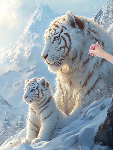 Diamond Painting Tiger, 5D Diamant Painting Bilder Erwachsene und Anfänger, Diamant Malerei Bastelset Erwachsene, DIY Mosaikherstellung Basteln für Geschenke und Wanddeko Wohnzimmer, 60x80cm, U-23 Diamond Painting Tiger, 5D Diamant Painting Bilder Erwachsene und Anfänger, Diamant Malerei Bastelset Erwachsene, DIY Mosaikherstellung Basteln für Geschenke und Wanddeko Wohnzimmer, 60x80cm, U-23 von LXingzun