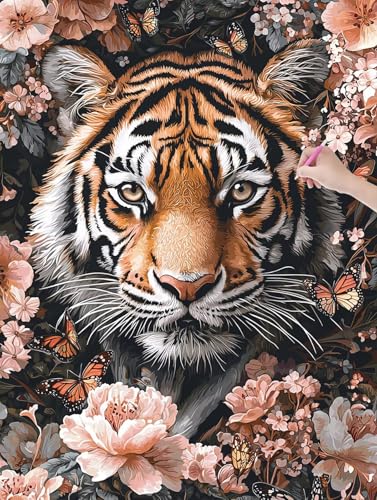 Diamond Painting Tiger, 5D Diamant Painting Bilder Erwachsene und Anfänger, Diamant Malerei Bastelset Erwachsene, DIY Mosaikherstellung Basteln für Geschenke und Wanddeko Wohnzimmer, 60x80cm, U-9 Diamond Painting Tiger, 5D Diamant Painting Bilder Erwachsene und Anfänger, Diamant Malerei Bastelset Erwachsene, DIY Mosaikherstellung Basteln für Geschenke und Wanddeko Wohnzimmer, 60x80cm, U-9 von LXingzun