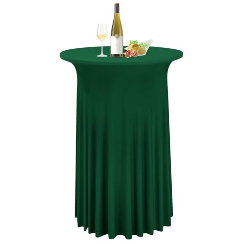 1er-Set Dunkelgrün Stehtisch Hussen für Bistrotisch 80 x 110 cm Spandex-Stretch Tischdecke mit Rock, Runder Cocktail-Tischrocke für Hochzeit, Bar, Party, Geburtstag, Banketttisch 1er-Set Dunkelgrün Stehtisch Hussen für Bistrotisch 80 x 110 cm Spandex-Stretch Tischdecke mit Rock, Runder Cocktail-Tischrocke für Hochzeit, Bar, Party, Geburtstag, Banketttisch von LYAFS