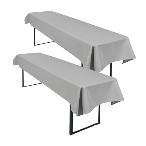 2 Stück Hellgrau Wasserfester Gebürstetes Biertisch Tischdecke 250 x 100cm Biertischtuch Geeignet für Familienfeiern Parties Bankette Bierzeltfestivals und andere Anlässe 2 Stück Hellgrau Wasserfester Gebürstetes Biertisch Tischdecke 250 x 100cm Biertischtuch Geeignet für Familienfeiern Parties Bankette Bierzeltfestivals und andere Anlässe von LYAFS