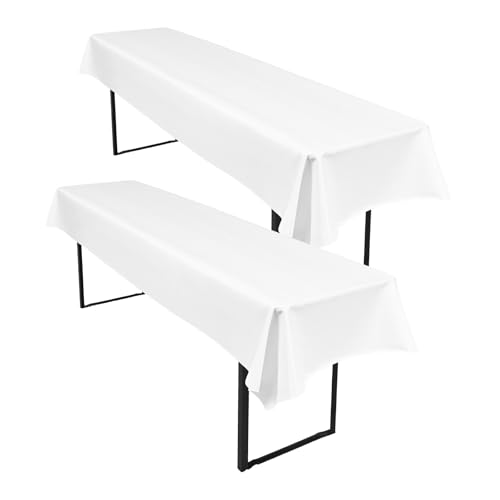 2 Stück Weiß Wasserfester Gebürstetes Biertisch Tischdecke 250 x 100cm Biertischtuch Geeignet für Familienfeiern Parties Bankette Bierzeltfestivals und andere Anlässe 2 Stück Weiß Wasserfester Gebürstetes Biertisch Tischdecke 250 x 100cm Biertischtuch Geeignet für Familienfeiern Parties Bankette Bierzeltfestivals und andere Anlässe von LYAFS