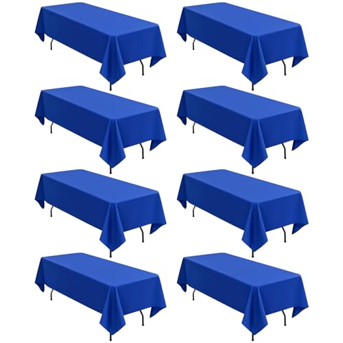 8er-Pack rechteckige Tischdecken, 153 x 260 cm Königsblau Tischdecke, Polyester-Tischdecke für 1,8 m große rechteckige Tische, Flecken- und knitterfrei, waschbare Stoff-Tischdecken für Hochzeit 8er-Pack rechteckige Tischdecken, 153 x 260 cm Königsblau Tischdecke, Polyester-Tischdecke für 1,8 m große rechteckige Tische, Flecken- und knitterfrei, waschbare Stoff-Tischdecken für Hochzeit von LYAFS