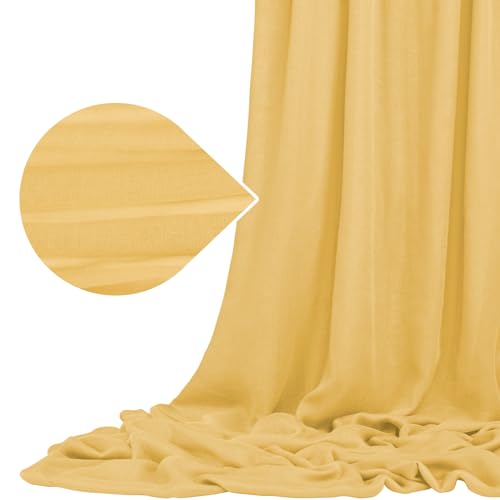 Gold Gaze Cheesecloth Stoff für Hochzeit, 9,2M x 90cm Cheesecloth Stoff für DIY Tischläufer, Bogen Draping Stoff, Decke Drape, Stuhl Schärpe, Serviette, Vorhang, Tischdecke Hochzeit Dekor Gold Gaze Cheesecloth Stoff für Hochzeit, 9,2M x 90cm Cheesecloth Stoff für DIY Tischläufer, Bogen Draping Stoff, Decke Drape, Stuhl Schärpe, Serviette, Vorhang, Tischdecke Hochzeit Dekor von LYAFS