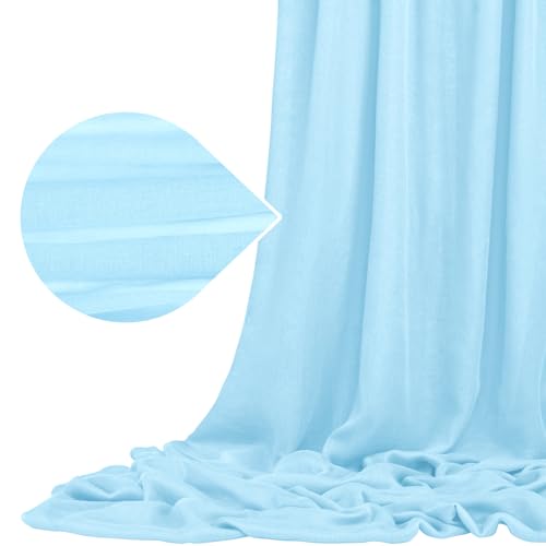 Hellblau Gaze Cheesecloth Stoff für Hochzeit 9,2M x 90cm Cheesecloth Stoff für DIY Tischläufer, Bogen Draping Stoff, Decke Drape, Stuhl Schärpe, Serviette, Vorhang, Tischdecke Hochzeit Dekor Hellblau Gaze Cheesecloth Stoff für Hochzeit 9,2M x 90cm Cheesecloth Stoff für DIY Tischläufer, Bogen Draping Stoff, Decke Drape, Stuhl Schärpe, Serviette, Vorhang, Tischdecke Hochzeit Dekor von LYAFS