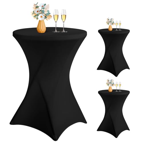 LYAFS 3er-Set Stretch Stehtisch Husse für Bistrotisch Ø 70-75 cm Elegante,Verstärkung im Fußbereich,Stretch-Husse Schwarz Hussen für Stehtische und Bistrotische(70×110cm,Schwarz LYAFS 3er-Set Stretch Stehtisch Husse für Bistrotisch Ø 70-75 cm Elegante,Verstärkung im Fußbereich,Stretch-Husse Schwarz Hussen für Stehtische und Bistrotische(70×110cm,Schwarz von LYAFS