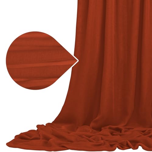 Terrakotta Gaze Cheesecloth Stoff für Hochzeit 9,2M x 90cm Cheesecloth Stoff für DIY Tischläufer, Bogen Draping Stoff, Decke Drape, Stuhl Schärpe, Serviette, Vorhang, Tischdecke Hochzeit Dekor von LYAFS