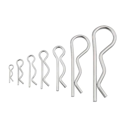 M1-M7 Feder R-Typ Splint Halteklammern Welle R-förmiger Stift Klemme Traktorstift(M3x50mm-20pcs) von LYCCS