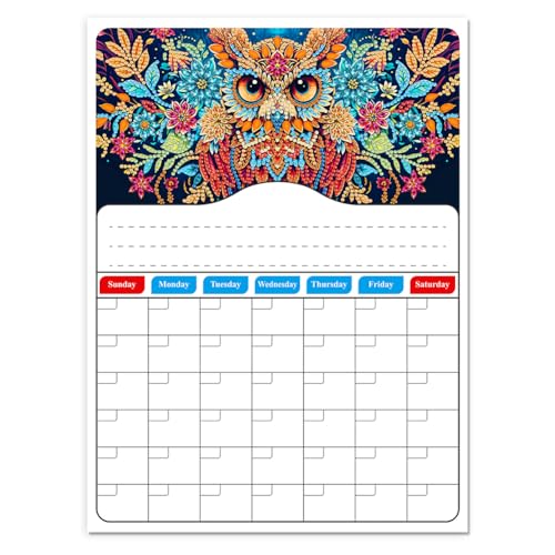 LYEAA DIY Diamond Painting Zeitplan Planer Magnetischer Kühlschrankkalender für kreative Heimdekoration Kalender von LYEAA