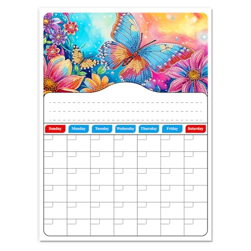 LYEAA DIY Diamond Painting Zeitplan Planer Magnetischer Kühlschrankkalender für kreative Heimdekoration Kalender von LYEAA