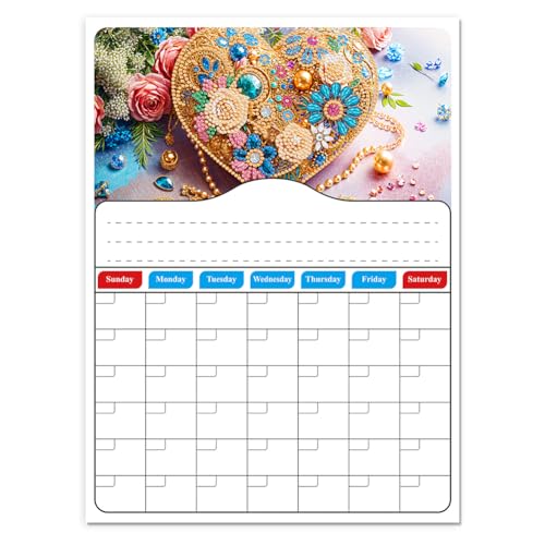 LYEAA DIY Diamond Painting Zeitplan Planer Magnetischer Kühlschrankkalender für kreative Heimdekoration Kalender von LYEAA
