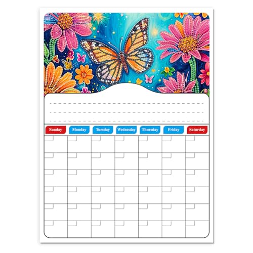 LYEAA DIY Diamond Painting Zeitplan Planer Magnetischer Kühlschrankkalender für kreative Heimdekoration Kalender von LYEAA