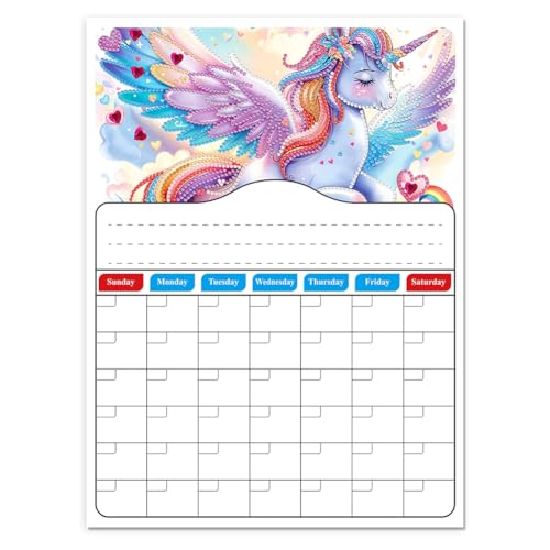 LYEAA DIY Diamond Painting Zeitplan Planer Magnetischer Kühlschrankkalender für kreative Heimdekoration Kalender von LYEAA