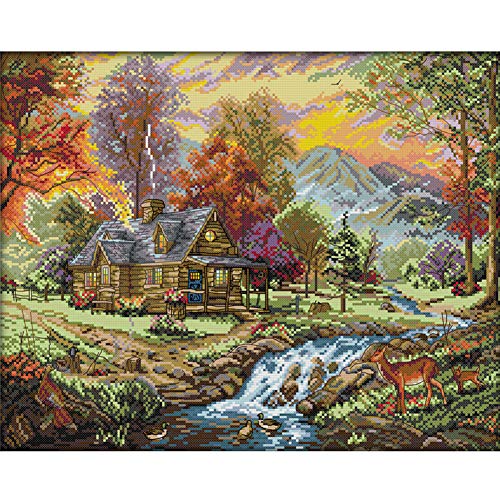 LYEAA Kreuzstich-Set, Baumwolle, Querformat, 14 Karat, geprägter Druck, Leinwandbild, Stickerei LYEAA Kreuzstich-Set, Baumwolle, Querformat, 14 Karat, geprägter Druck, Leinwandbild, Stickerei von LYEAA