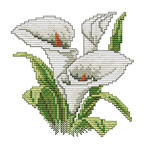 LYEAA Kreuzstich-Set für Schlafzimmer, handgefertigt, 14 Karat, Blumen-Prägung von LYEAA