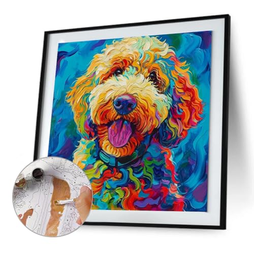 LYEAA Malen-nach-Zahlen-Set auf Leinwand für Tier-Wanddekoration, 40 x 40 cm, Gemälde LYEAA Malen-nach-Zahlen-Set auf Leinwand für Tier-Wanddekoration, 40 x 40 cm, Gemälde von LYEAA