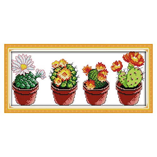 LYEAA Plant Series Kreuzstich-Set, 14 Karat, gestempelt, Basteln, Handarbeit, Heimwerker, Wandkunst von LYEAA