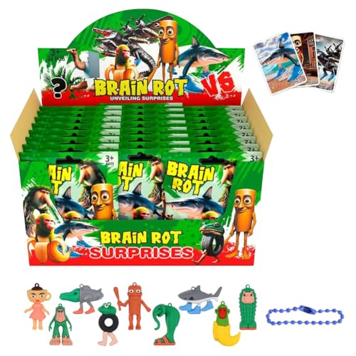 Tralalero Anhänger 3D Gedruckter Keyring Mystery Box für Bag Car Anhänger (24 pcs) (Stil 1) von LYEAA