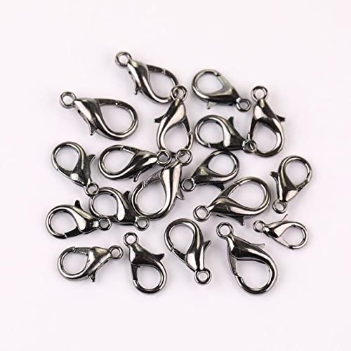 LYFANG Karabinerhaken aus Metall, für Schmuck, KC, Gold, Silber, Schwarz, 100/60/50 Stück LYFANG Karabinerhaken aus Metall, für Schmuck, KC, Gold, Silber, Schwarz, 100/60/50 Stück von LYFANG