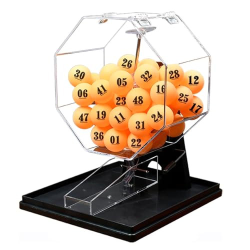 LYFDPN Acrylic Bingo-Käfigset - Manuelle Lotteriemaschine mit 50 Kugeln, geeignet für Einkaufszentren und Unterhaltungsstätten (Style 4) von LYFDPN