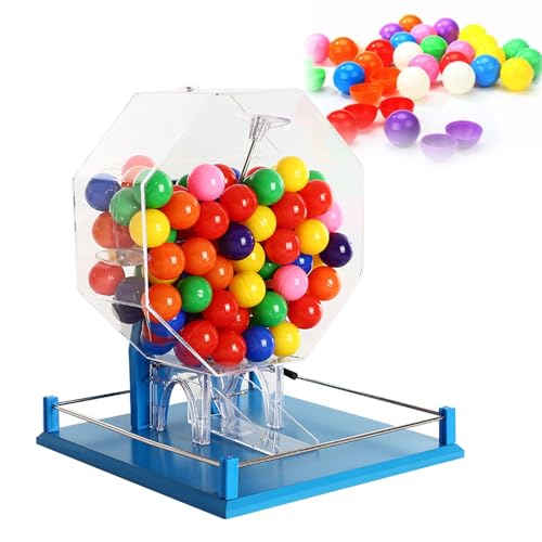 LYFDPN Lottokugel-Auswahlmaschine - Bingo-Käfig für große Gruppen, fasst 100 Kugeln - Ideal für Partys und Veranstaltungen (A) von LYFDPN