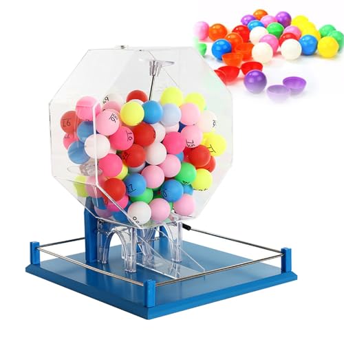 LYFDPN Lottokugel-Auswahlmaschine - Bingo-Käfig für große Gruppen, fasst 100 Kugeln - Ideal für Partys und Veranstaltungen (B) von LYFDPN