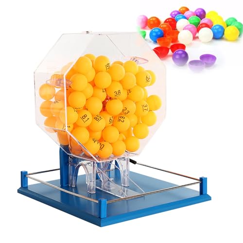 LYFDPN Lottokugel-Auswahlmaschine - Bingo-Käfig für große Gruppen, fasst 100 Kugeln - Ideal für Partys und Veranstaltungen (C) von LYFDPN