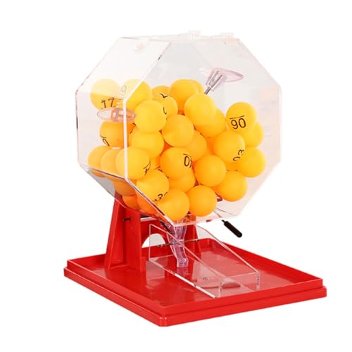 LYFDPN Manuelle Lotteriemaschine mit 1-50 Bällen, Verlosungsfass für Bar, KTV, Familien- und Outdoor-Partys (C) von LYFDPN