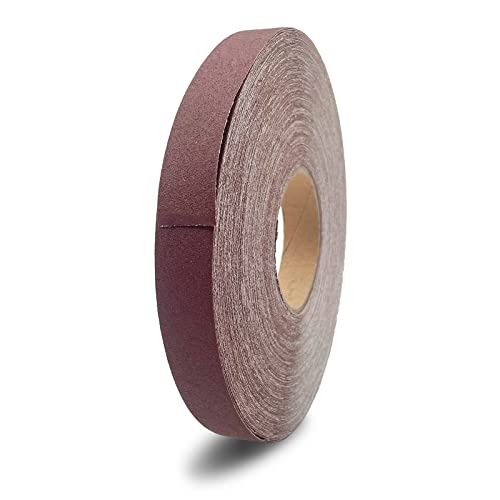 150 Körnung kontinuierliche Sandpapierrolle 2,5 cm x 50 m Emery Cloth Aluminiumoxid Abrasive Sandpapier Rollen -Drum -Schleifpapierrollen für Holzmöbel Finishing Metallschleibei Automobilpolieren von LYHLYA