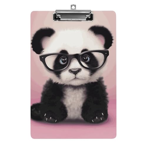 Baby-Panda mit Brille, leichtes Acryl-Klemmbrett für Standard-A4-Briefgröße, 21,6 x 31,8 cm, Büro-Klemmbrett mit flachem Metallclip, niedliche hängende Klemmbretter für die Arbeit Baby-Panda mit Brille, leichtes Acryl-Klemmbrett für Standard-A4-Briefgröße, 21,6 x 31,8 cm, Büro-Klemmbrett mit flachem Metallclip, niedliche hängende Klemmbretter für die Arbeit von LYHVSFJW