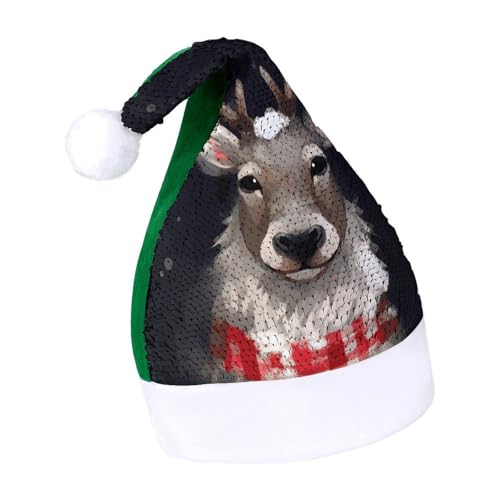 Cartoons Giraffen-Weihnachtsmütze, Neujahrsmütze, extra dick, Plüsch, Weihnachtsmütze, Weihnachtsmannmütze, Weihnachtsmannmütze, für Feiertage, Partys, grünes Rentier, 7–8 Cartoons Giraffen-Weihnachtsmütze, Neujahrsmütze, extra dick, Plüsch, Weihnachtsmütze, Weihnachtsmannmütze, Weihnachtsmannmütze, für Feiertage, Partys, grünes Rentier, 7–8 von LYHVSFJW