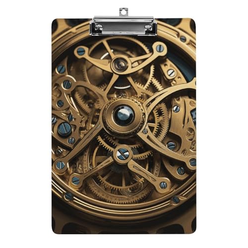 Cooles Steampunk-Klemmbrett mit Zahnrädern, leichtes Acryl-Klemmbrett für Standard-A4-Briefgröße, 21,6 x 31,8 cm, Büro-Klemmbrett mit flachem Metallclip, niedliche hängende Klemmbretter für die Arbeit Cooles Steampunk-Klemmbrett mit Zahnrädern, leichtes Acryl-Klemmbrett für Standard-A4-Briefgröße, 21,6 x 31,8 cm, Büro-Klemmbrett mit flachem Metallclip, niedliche hängende Klemmbretter für die Arbeit von LYHVSFJW