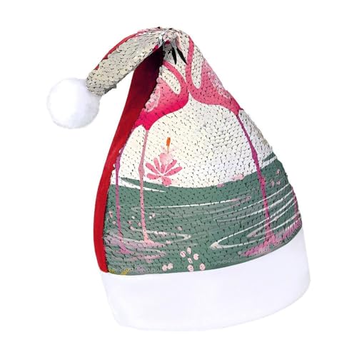 Giraffen-Weihnachtsmütze, Neujahrsmütze, extra dick, Plüsch, Weihnachtsmütze, Weihnachtsmannmützen für Feiertagsfeiern, rote Flamingos und Blumen, 7–8 Giraffen-Weihnachtsmütze, Neujahrsmütze, extra dick, Plüsch, Weihnachtsmütze, Weihnachtsmannmützen für Feiertagsfeiern, rote Flamingos und Blumen, 7–8 von LYHVSFJW