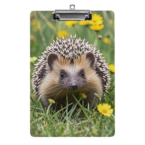 Igel-Klemmbrett, leichtes Acryl-Klemmbrett für Standard-A4-Briefgröße, 21,6 x 31,8 cm, Büro-Klemmbrett mit flachem Metallclip, niedliche hängende Klemmbretter für die Arbeit Igel-Klemmbrett, leichtes Acryl-Klemmbrett für Standard-A4-Briefgröße, 21,6 x 31,8 cm, Büro-Klemmbrett mit flachem Metallclip, niedliche hängende Klemmbretter für die Arbeit von LYHVSFJW