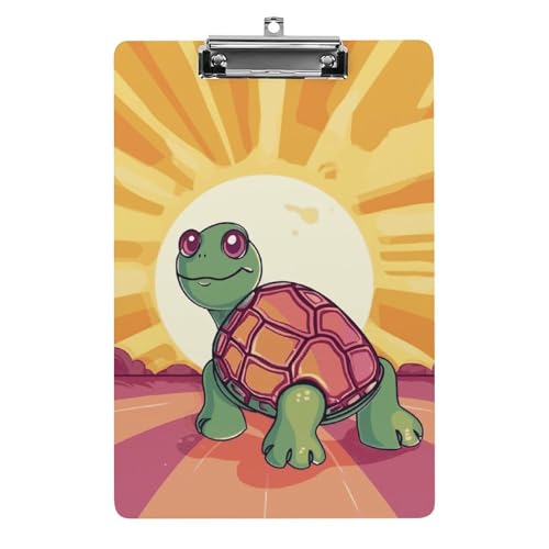 Klemmbrett Schildkröte in der Sonne, leichtes Acryl-Klemmbrett für Standard-A4-Briefgröße, 21,6 x 31,8 cm, Büro-Klemmbrett mit flachem Metallclip, niedliche hängende Klemmbretter für die Arbeit Klemmbrett Schildkröte in der Sonne, leichtes Acryl-Klemmbrett für Standard-A4-Briefgröße, 21,6 x 31,8 cm, Büro-Klemmbrett mit flachem Metallclip, niedliche hängende Klemmbretter für die Arbeit von LYHVSFJW