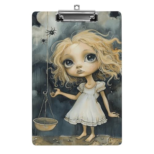Klemmbrett für blondes Mädchen mit großen Augen, leichtes Acryl-Klemmbrett für Standard-A4-Briefgröße, 21,6 x 31,8 cm, Büro-Klemmbrett mit flachem Metallclip, niedliche hängende Klemmbretter für die Klemmbrett für blondes Mädchen mit großen Augen, leichtes Acryl-Klemmbrett für Standard-A4-Briefgröße, 21,6 x 31,8 cm, Büro-Klemmbrett mit flachem Metallclip, niedliche hängende Klemmbretter für die von LYHVSFJW