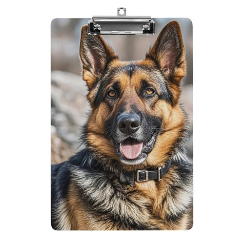 Klemmbrett mit Deutscher Schäferhund, leichtes Acryl-Klemmbrett für Standard-A4-Briefgröße, 21,6 x 31,8 cm, Büro-Klemmbrett mit flachem Metallclip, niedliche hängende Klemmbretter für die Arbeit Klemmbrett mit Deutscher Schäferhund, leichtes Acryl-Klemmbrett für Standard-A4-Briefgröße, 21,6 x 31,8 cm, Büro-Klemmbrett mit flachem Metallclip, niedliche hängende Klemmbretter für die Arbeit von LYHVSFJW