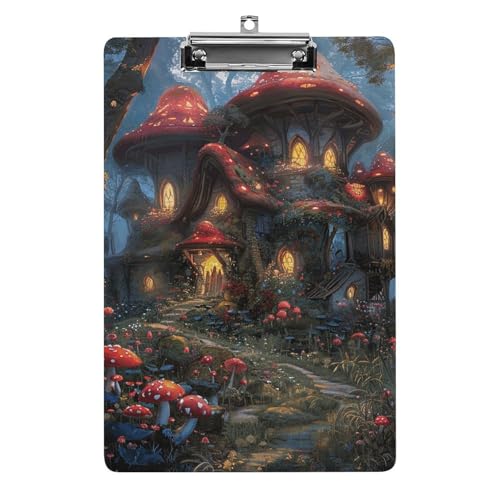 Klemmbrett mit Pilzen und Blumen, leichtes Acryl-Klemmbrett für Standard-A4-Briefgröße, 21,6 x 31,8 cm, Büro-Klemmbrett mit flachem Metallclip, niedliche hängende Klemmbretter für die Arbeit Klemmbrett mit Pilzen und Blumen, leichtes Acryl-Klemmbrett für Standard-A4-Briefgröße, 21,6 x 31,8 cm, Büro-Klemmbrett mit flachem Metallclip, niedliche hängende Klemmbretter für die Arbeit von LYHVSFJW