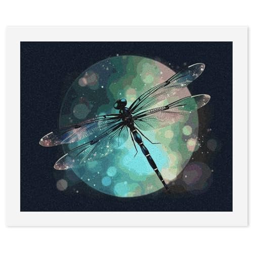 LYHVSFJW Malen nach Zahlen für Erwachsene Anfänger - Galaxie Tier Libelle DIY Malset mit HD Leinwand & Acrylfarben, komplettes Bastelset für Heimdekoration, Geschenke, Stressabbau 40 x 50 cm LYHVSFJW Malen nach Zahlen für Erwachsene Anfänger - Galaxie Tier Libelle DIY Malset mit HD Leinwand & Acrylfarben, komplettes Bastelset für Heimdekoration, Geschenke, Stressabbau 40 x 50 cm von LYHVSFJW