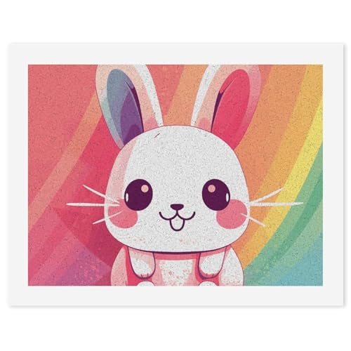 LYHVSFJW Malen nach Zahlen für Erwachsene Anfänger - Lächelnder Hase DIY Malset mit HD-Leinwand & Acrylfarben, komplettes Bastelset für Heimdekoration, Geschenke, Stressabbau, 30 x 40 cm LYHVSFJW Malen nach Zahlen für Erwachsene Anfänger - Lächelnder Hase DIY Malset mit HD-Leinwand & Acrylfarben, komplettes Bastelset für Heimdekoration, Geschenke, Stressabbau, 30 x 40 cm von LYHVSFJW