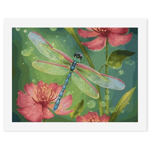 LYHVSFJW Malen nach Zahlen für Erwachsene Anfänger - Libellen und Blumen DIY Malset mit HD Leinwand & Acrylfarben, komplettes Bastelset für Heimdekoration, Geschenke, Stressabbau, 30 x 40 cm LYHVSFJW Malen nach Zahlen für Erwachsene Anfänger - Libellen und Blumen DIY Malset mit HD Leinwand & Acrylfarben, komplettes Bastelset für Heimdekoration, Geschenke, Stressabbau, 30 x 40 cm von LYHVSFJW