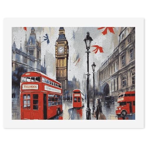 LYHVSFJW Malen nach Zahlen für Erwachsene Anfänger - London DIY Malset mit HD Leinwand & Acrylfarben, komplettes Bastelset für Heimdekoration, Geschenke, Stressabbau, 30 x 40 cm LYHVSFJW Malen nach Zahlen für Erwachsene Anfänger - London DIY Malset mit HD Leinwand & Acrylfarben, komplettes Bastelset für Heimdekoration, Geschenke, Stressabbau, 30 x 40 cm von LYHVSFJW