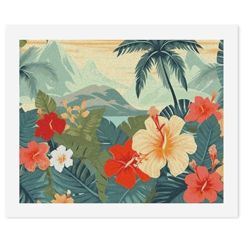 LYHVSFJW Malen nach Zahlen für Erwachsene Anfänger - Sommer Hawaii DIY Malset mit HD Leinwand & Acrylfarben, komplettes Bastelset für Heimdekoration, Geschenke, Stressabbau, 40 x 50 cm LYHVSFJW Malen nach Zahlen für Erwachsene Anfänger - Sommer Hawaii DIY Malset mit HD Leinwand & Acrylfarben, komplettes Bastelset für Heimdekoration, Geschenke, Stressabbau, 40 x 50 cm von LYHVSFJW