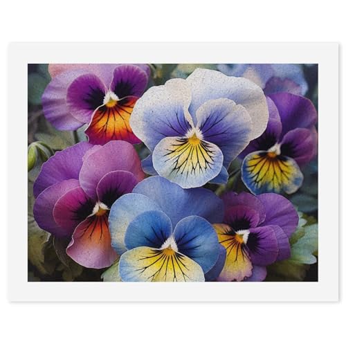 LYHVSFJW Malen nach Zahlen für Erwachsene Anfänger - Stiefmütterchen Perfektion DIY Malset mit HD Leinwand & Acrylfarben, komplettes Bastelset für Heimdekoration, Geschenke, Stressabbau, 30 x 40 cm von LYHVSFJW