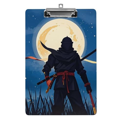 Moonlight Aquarell-Klemmbrett im Ninja-Stil, leichtes Acryl-Klemmbrett für Standard-A4-Briefgröße, 21,6 x 31,8 cm, Büro-Klemmbrett mit flachem Metallclip, niedliche hängende Klemmbretter für die Moonlight Aquarell-Klemmbrett im Ninja-Stil, leichtes Acryl-Klemmbrett für Standard-A4-Briefgröße, 21,6 x 31,8 cm, Büro-Klemmbrett mit flachem Metallclip, niedliche hängende Klemmbretter für die von LYHVSFJW